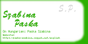 szabina paska business card